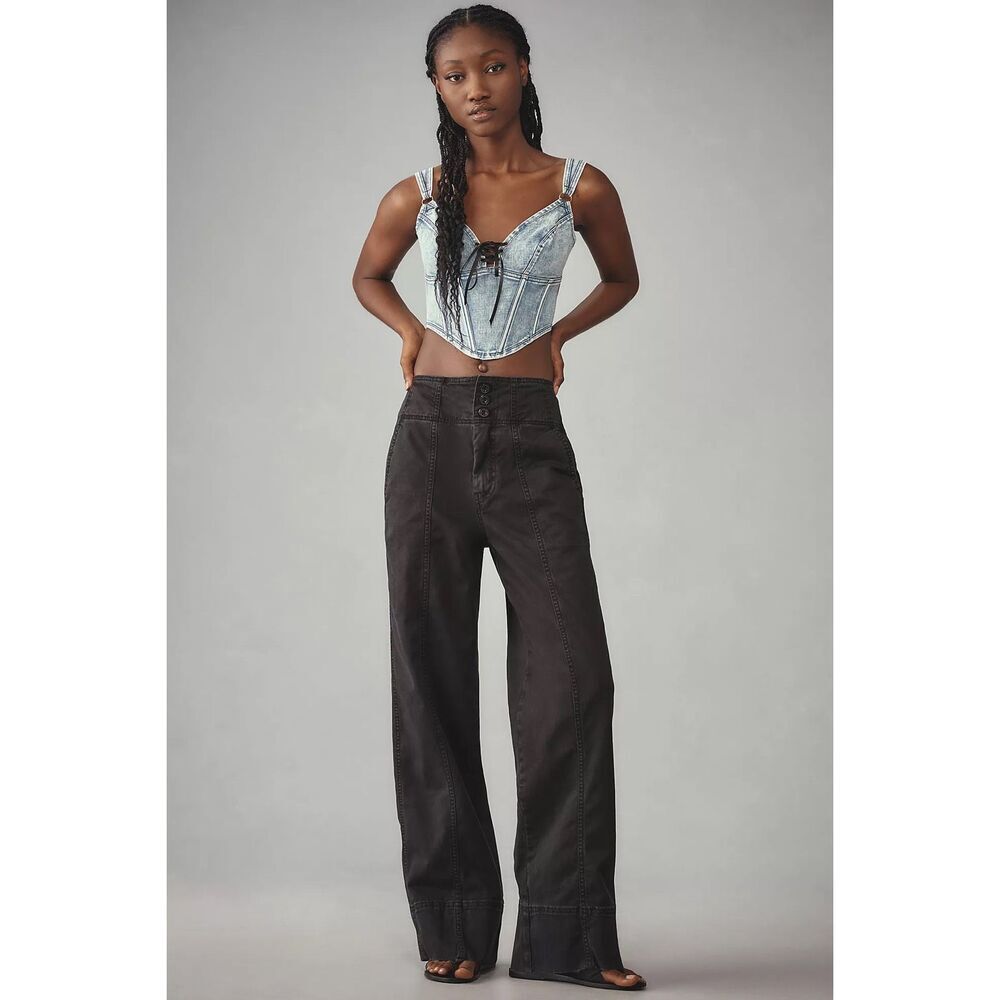 The Seamed Flare Pants by Pilcro